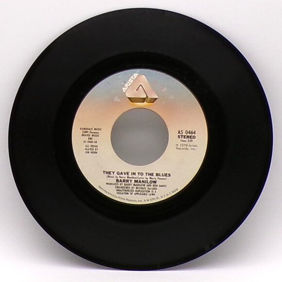 Ships/They Gave Into The Blues by Barry Manilow 45 - Picture 3 of 6